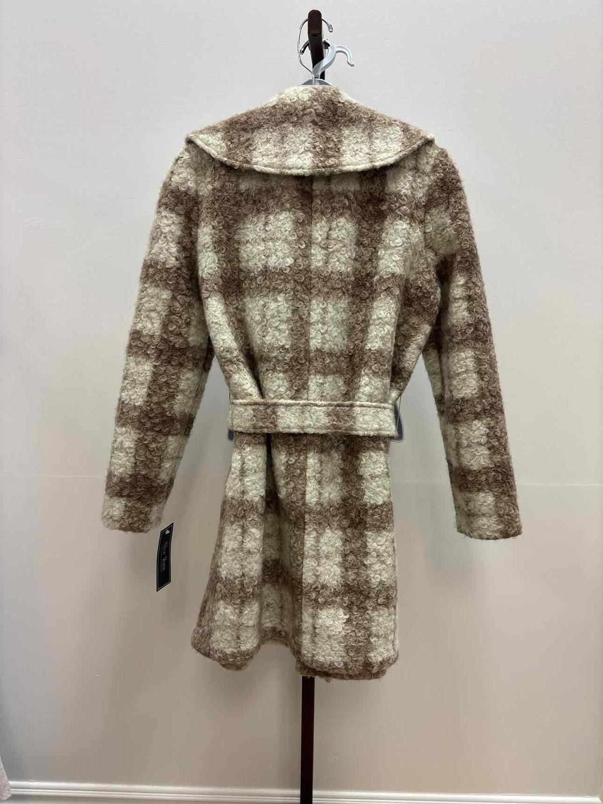 New York Clothing co Size PM Cream & Brown New Coat