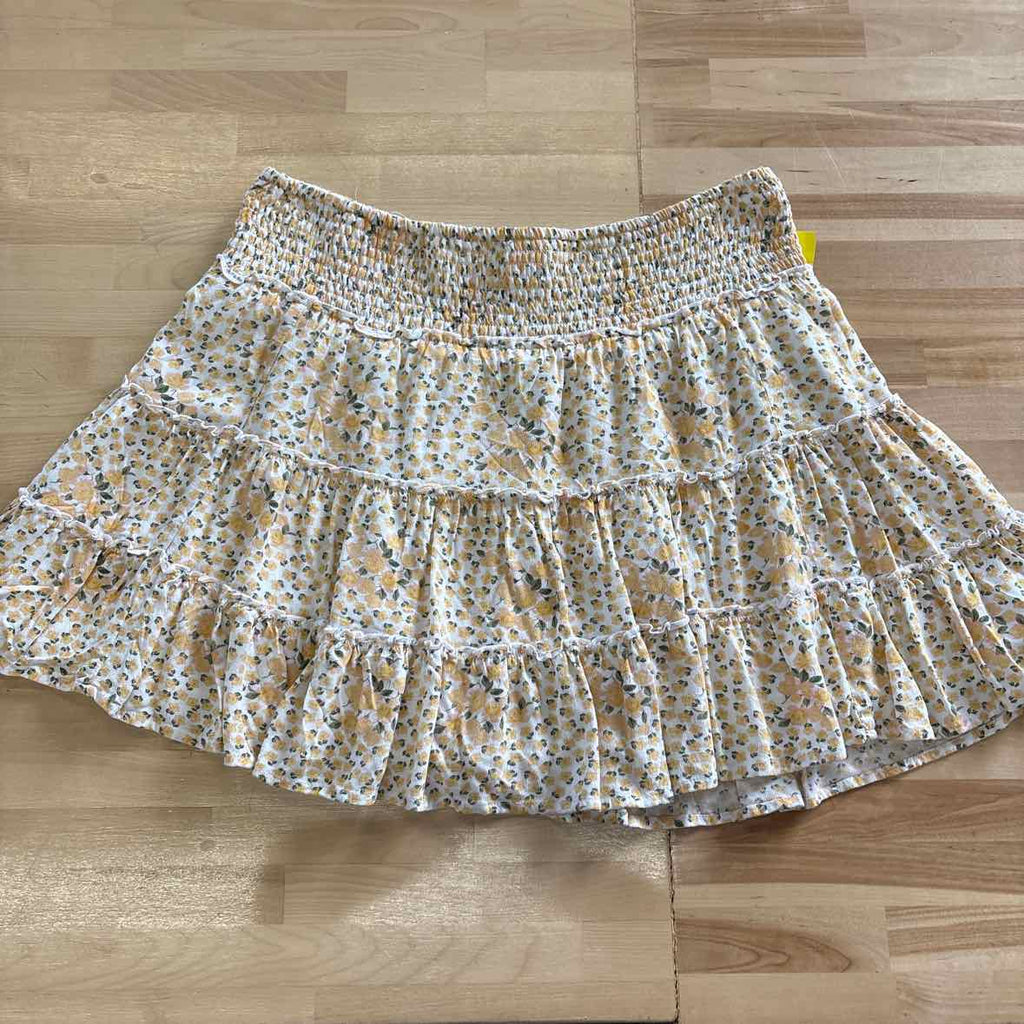American Eagle Size L yellow & white Skirt