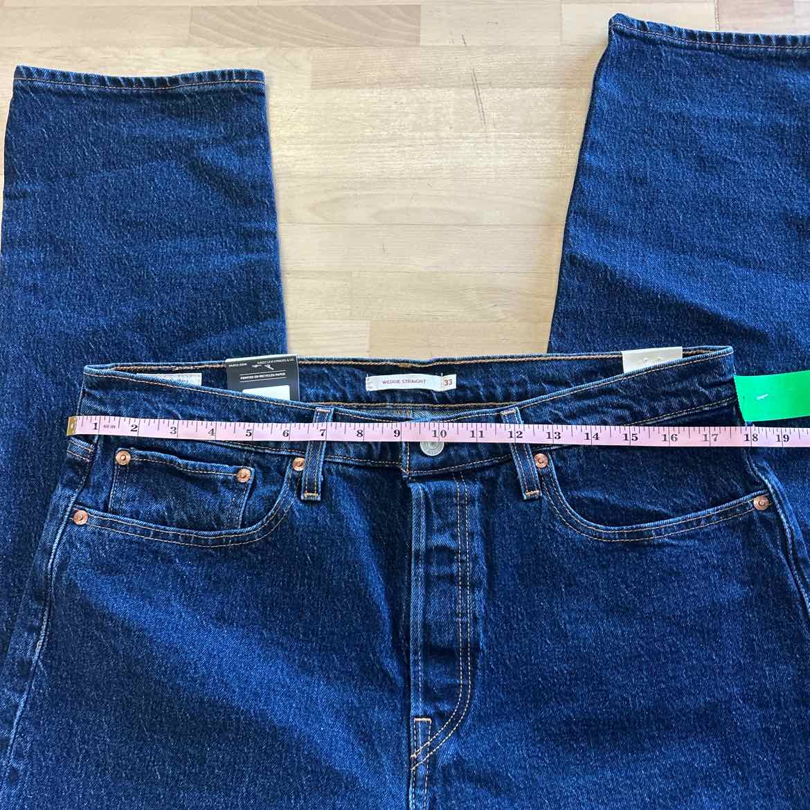 Levi's Size 33x26 Blue Denim New Jeans