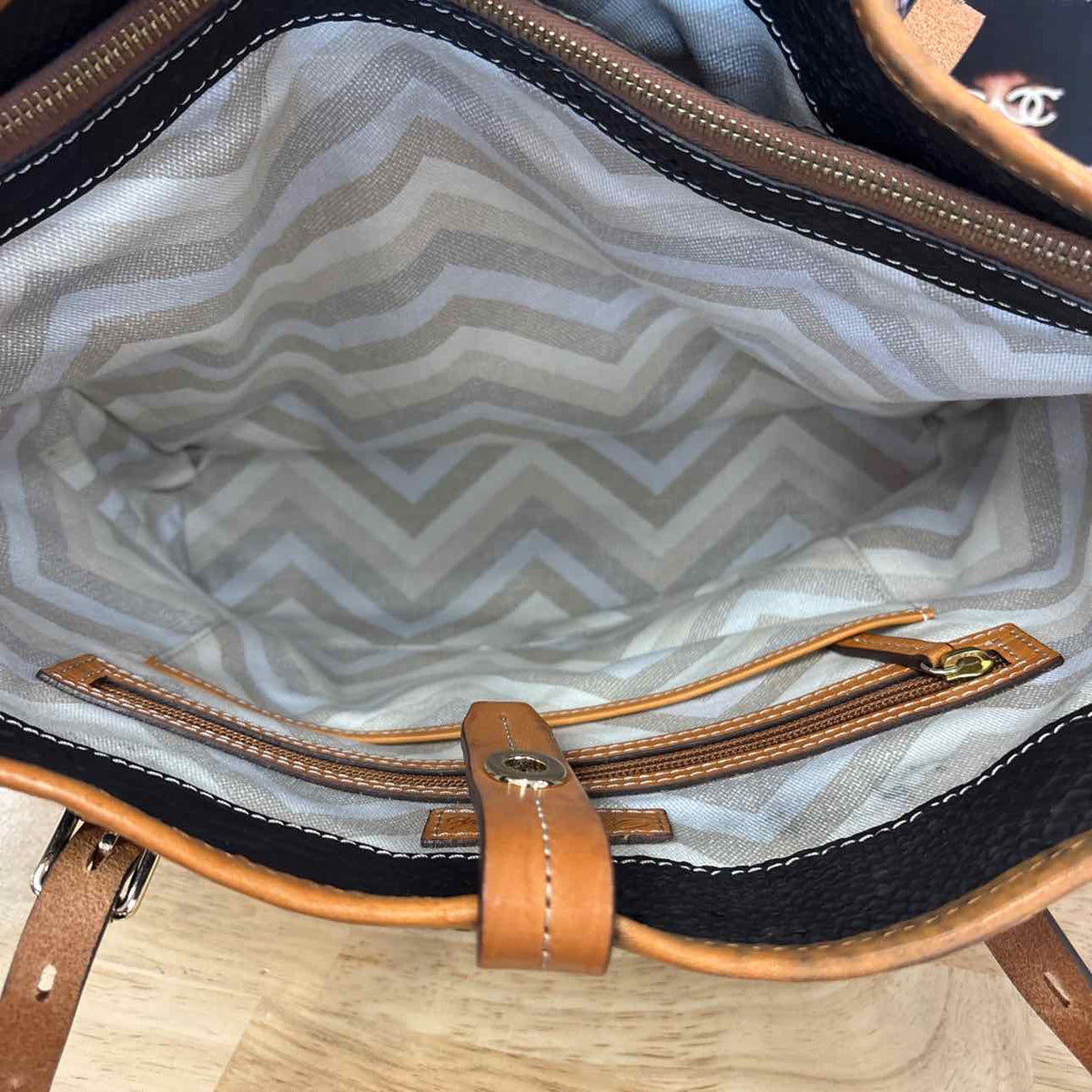 Dooney & Bourke Black & Brown Leather Totes