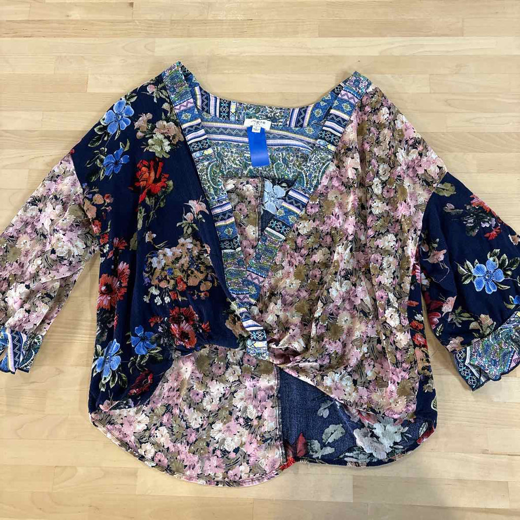 Umgee Size L Blue Purple Preloved Duster