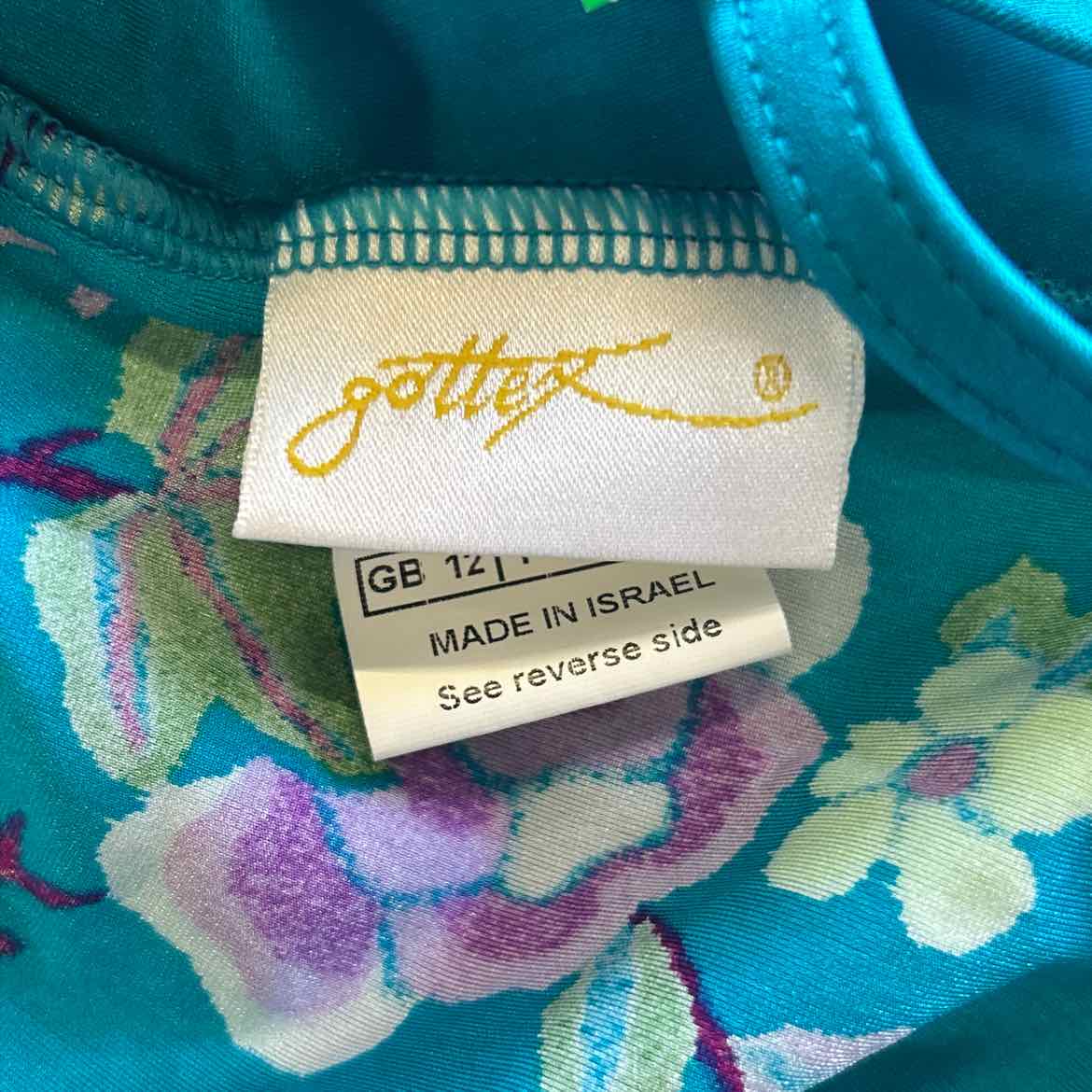 Gottex Size 10 Blue New Swimsuit