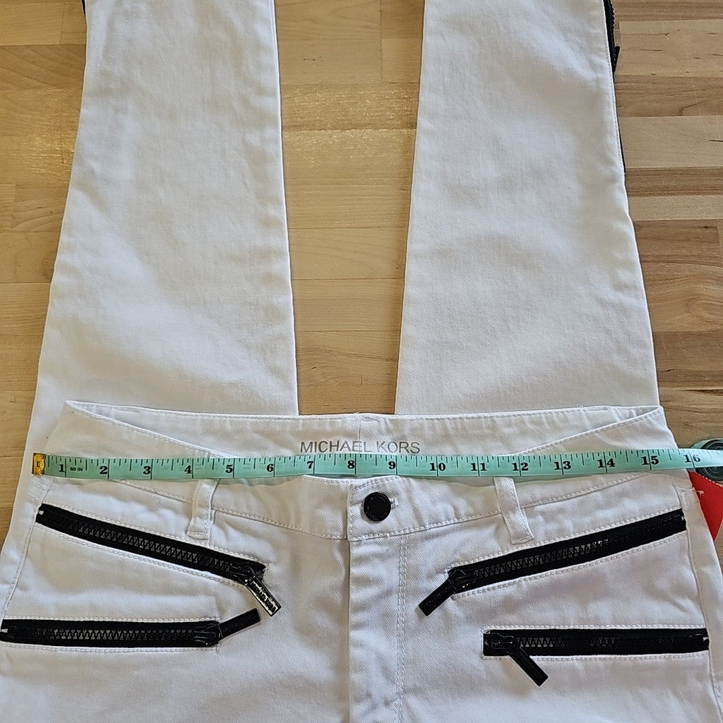 Michael Kors Size 6 White Denim Preloved Jeans