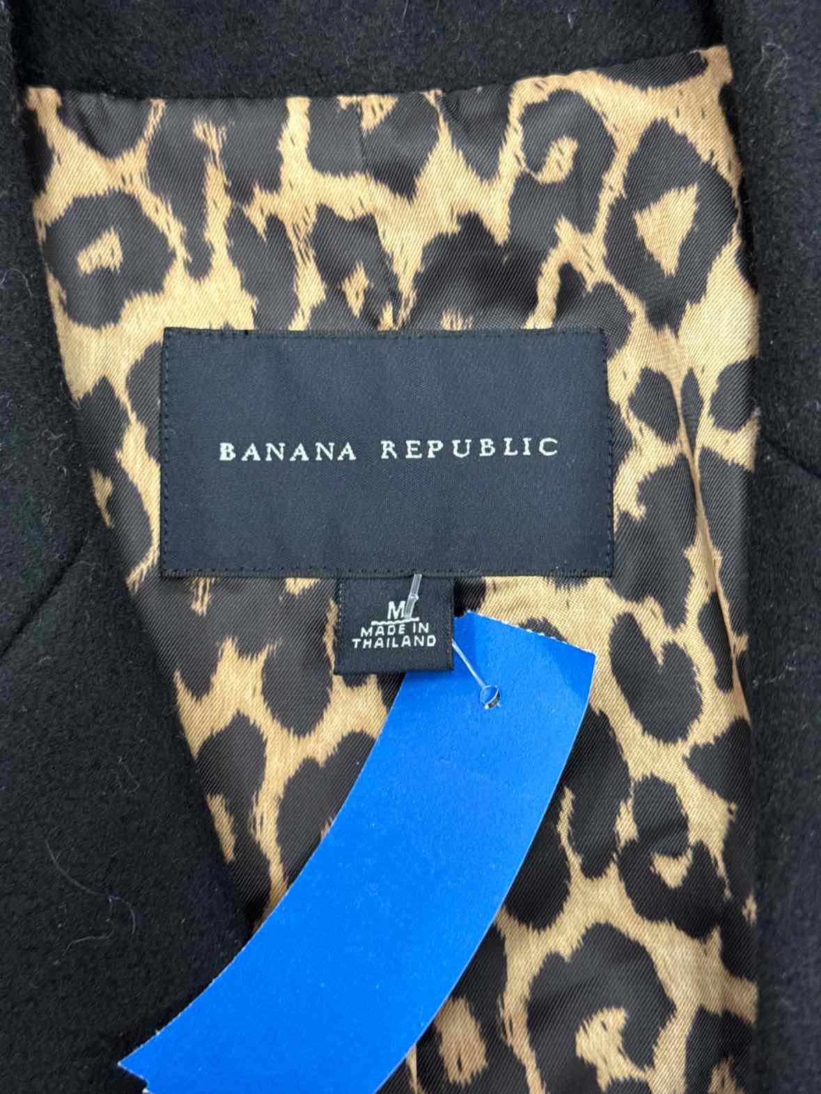 Banana Republic Size M Black Preloved Trenchcoat