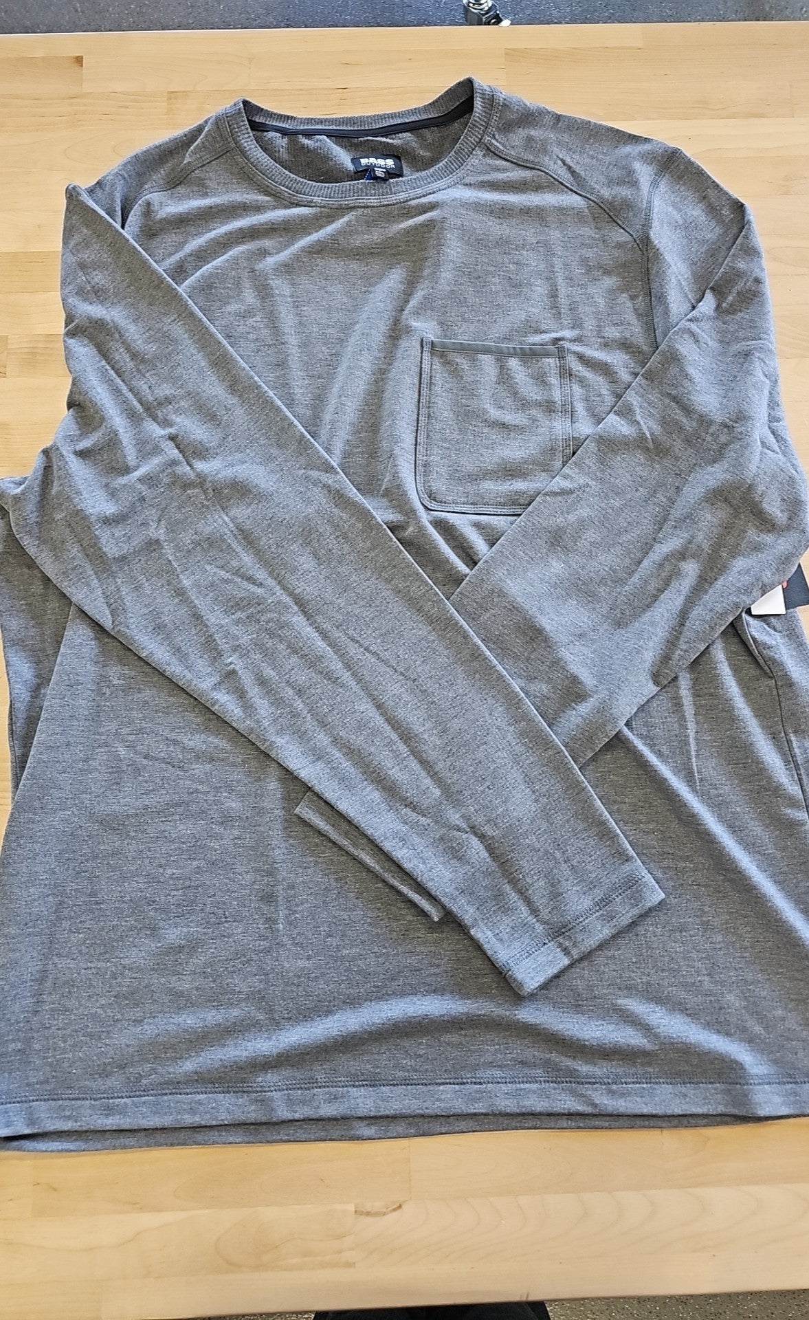 Bass Outdoor Size XXL Gray MENS Long Sleeve Shirt