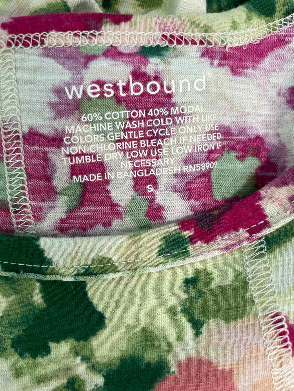 Westbound Size S Beige pink green T-shirt