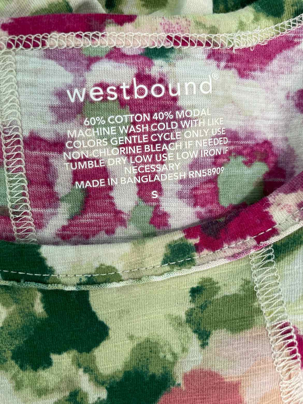 Westbound Size S Beige pink green T-shirt