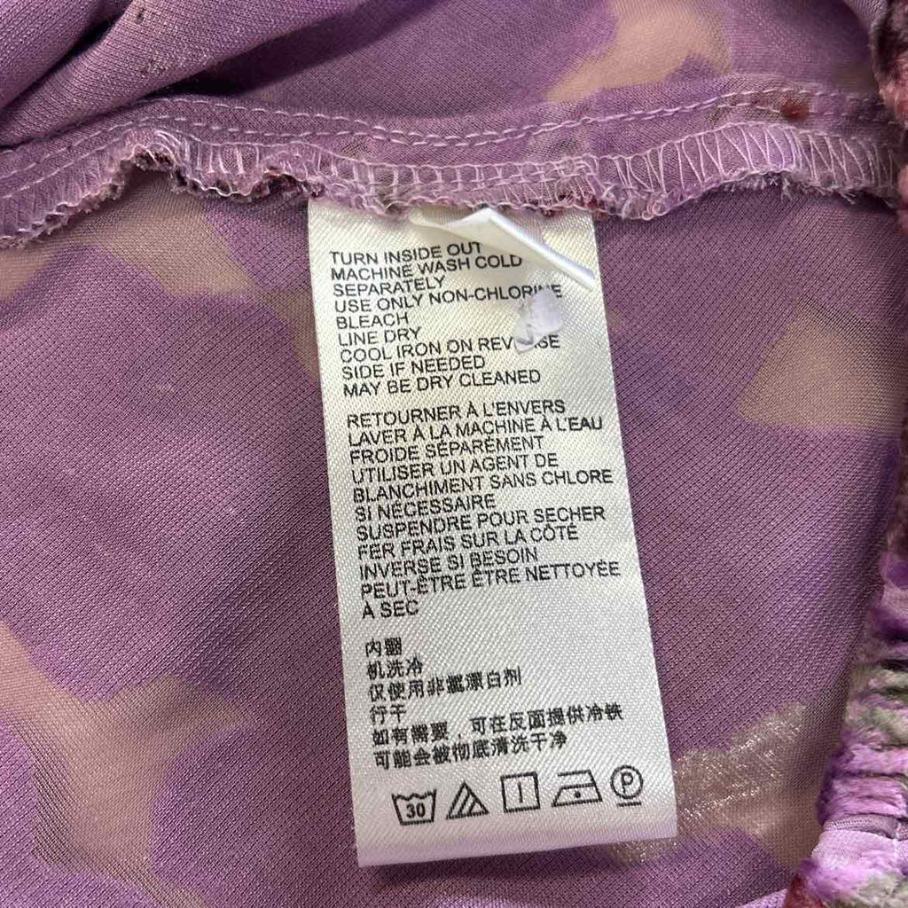 Free People Size S Purple Velvet Mesh Preloved Tank