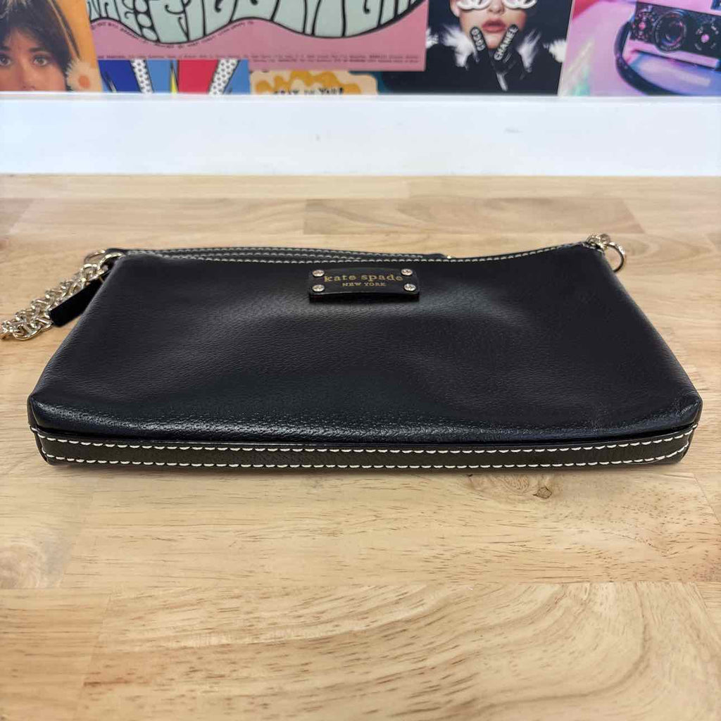 Kate Spade Black Leather Preloved Handbag