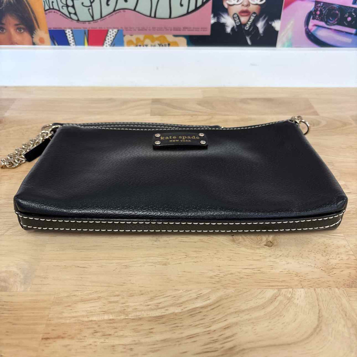 Kate Spade Black Leather Preloved Handbag