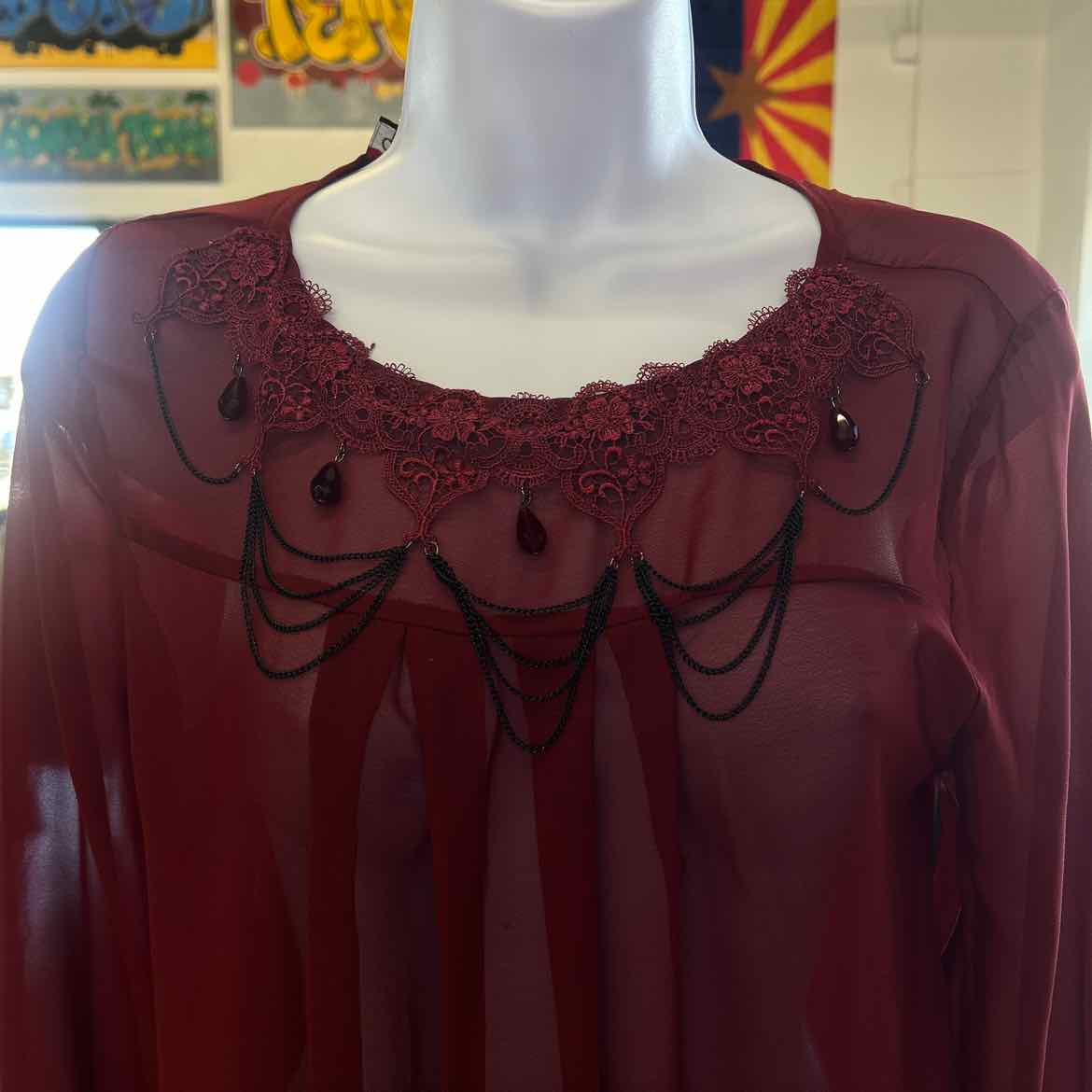 Gidani Size S Red Preloved Blouse