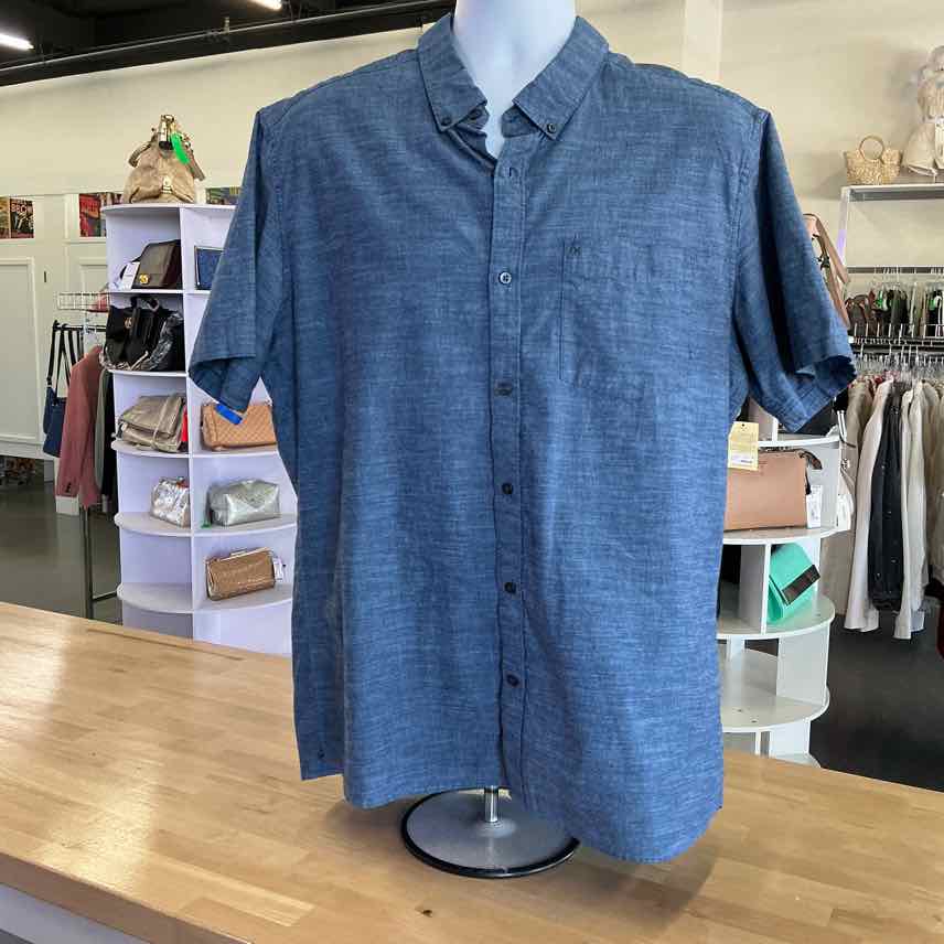 Hurley Size XL Blue Preloved MENS Button Down Shirt