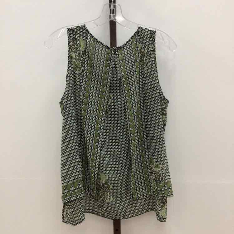Liverpool Size S Green Print Preloved Sleeveless