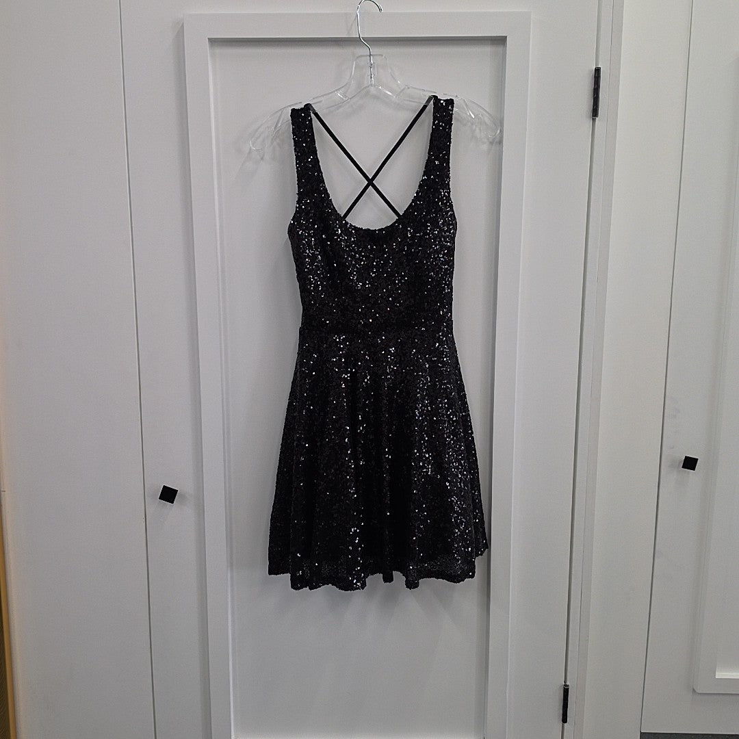 Windsor Size 3/4 Black Sequined Preloved Dress