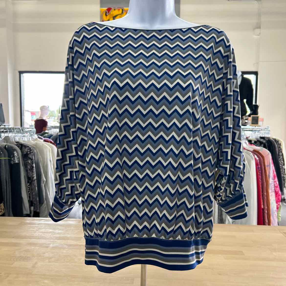 Max Studio Size S Blue Blouse