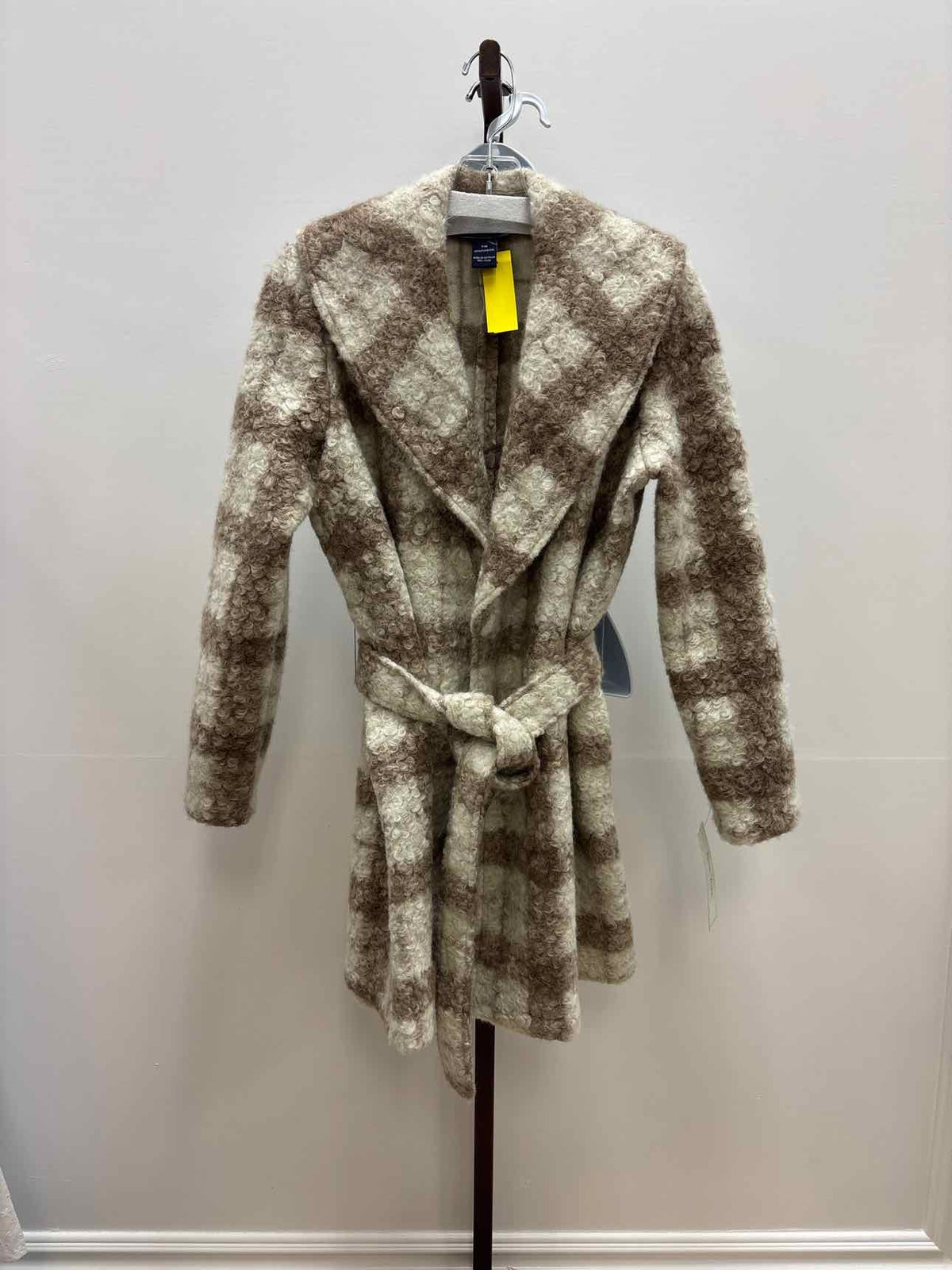 New York Clothing co Size PM Cream & Brown New Coat