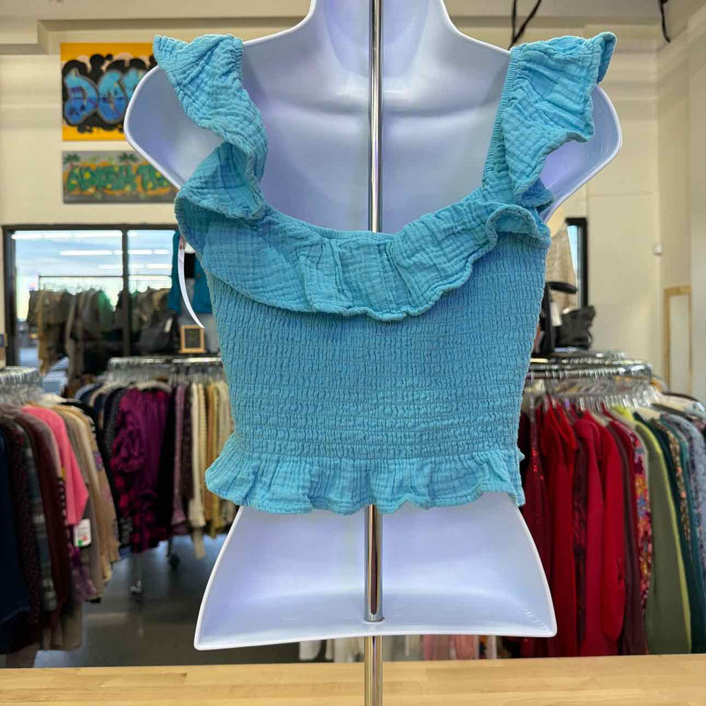 American Eagle Size S Blue Preloved Tank