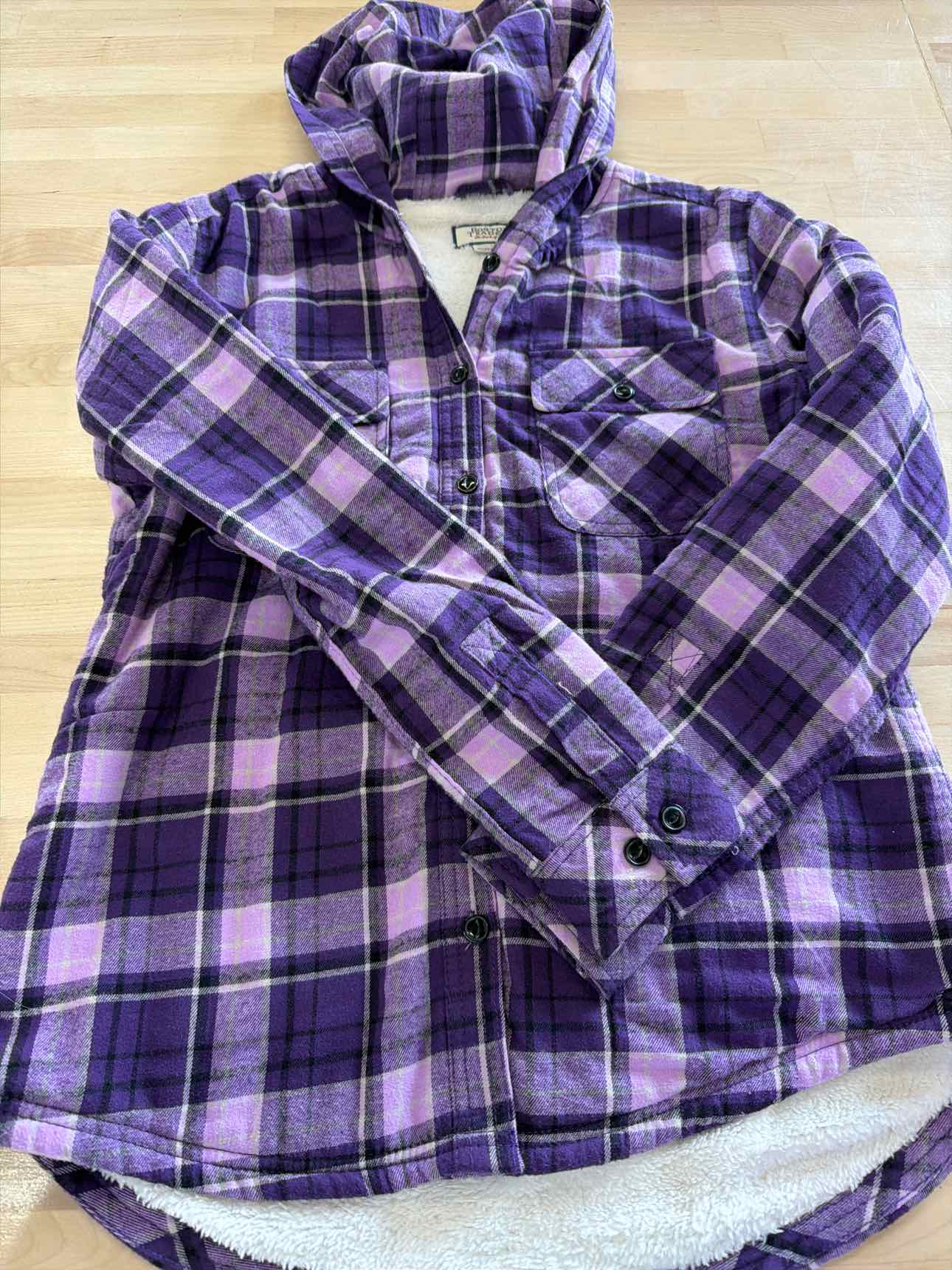boston Traders Size M Purple Fleece Jacket/Vest