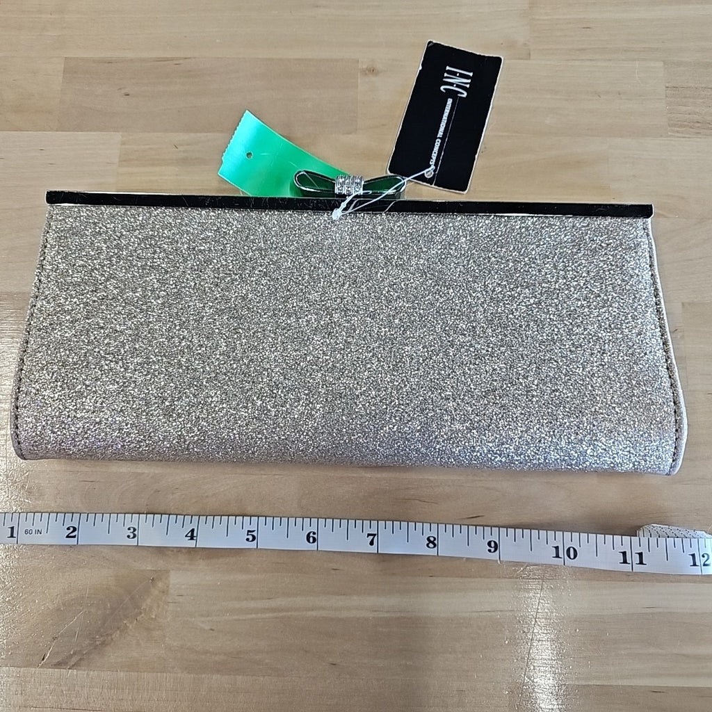 I.n.c. International Concepts Carolyn Glitter Clutch- Gold/Silver