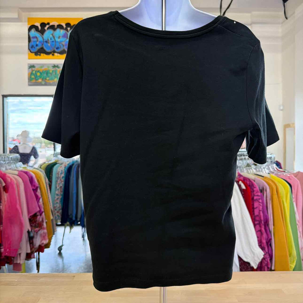 Allison Daley Size PM Black Studs Preloved T-shirt