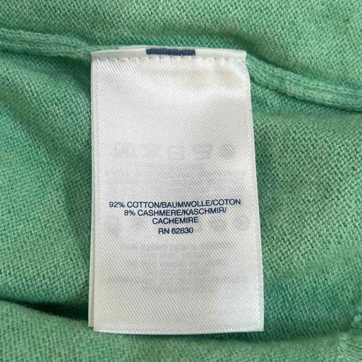 Lands End Size LP Green Knit Sweater