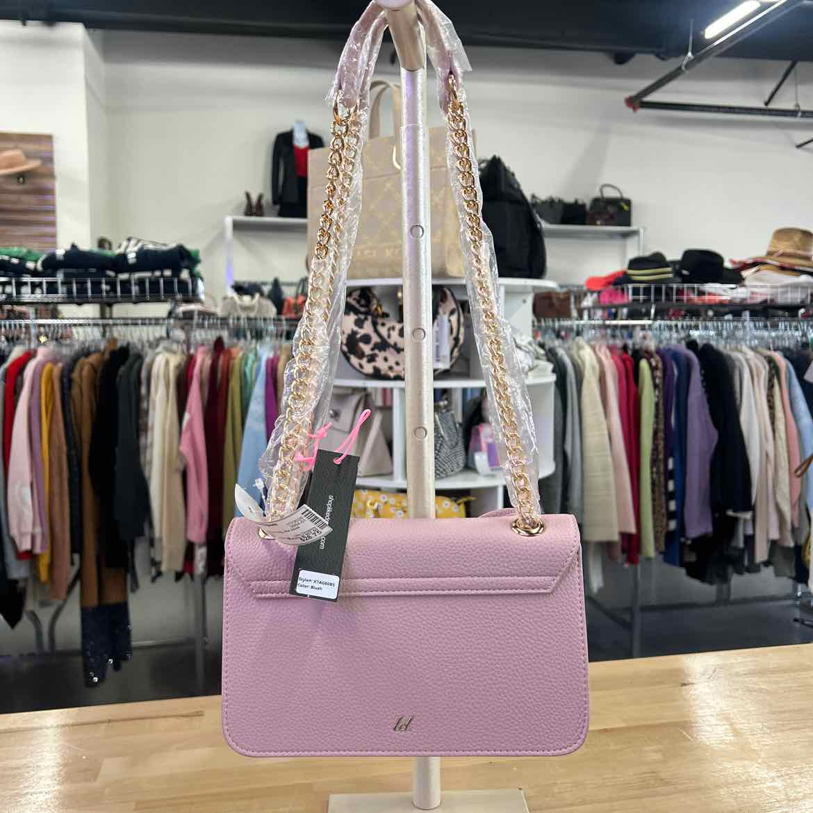 Like Dreams Jane Overlap Bow Crossbody - Blush