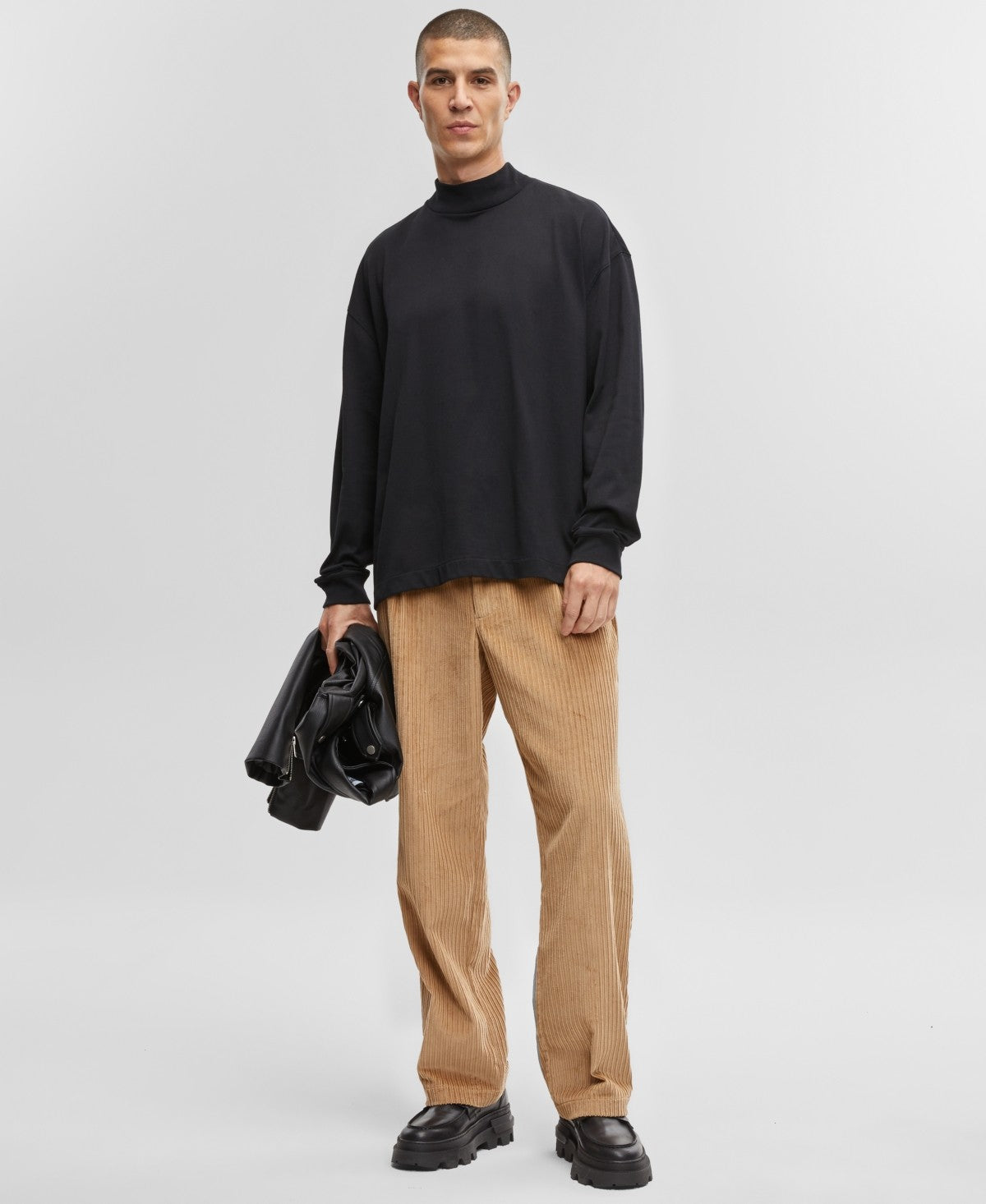 Mode of One Men's Long-Sleeve Oversized-Fit T-Shirt