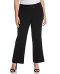 Rafaella Women's Plus Size Curvy Fit Bootcut Pants, Black, 20W