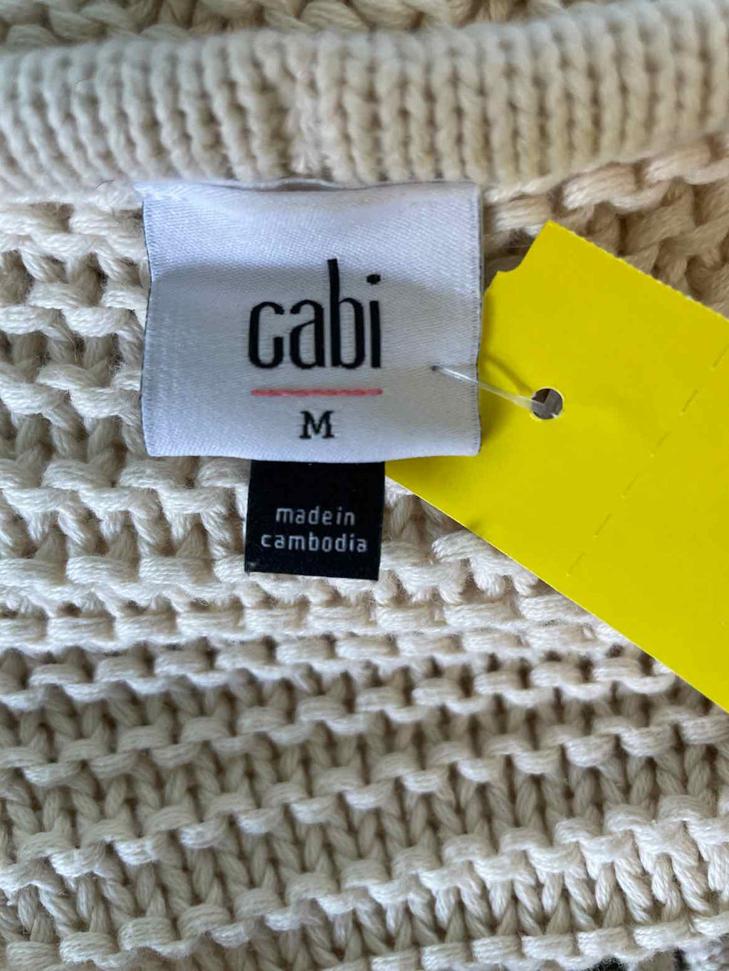 Cabi Size M Tan Sweater