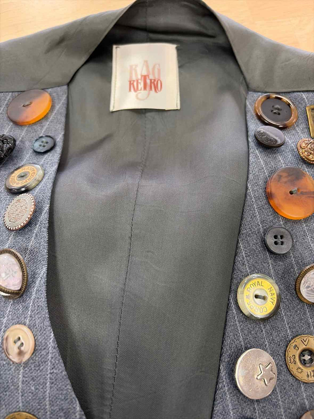 Rag Retro Size One Size Gray Vintage MENS Vest
