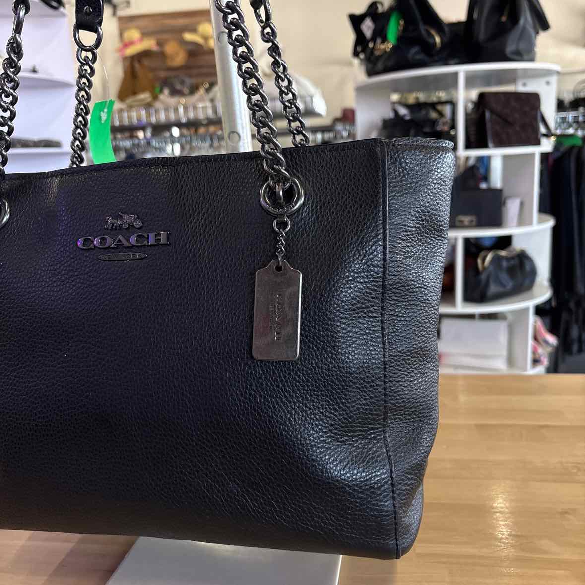 Coach Black Pebbled Leather Totes