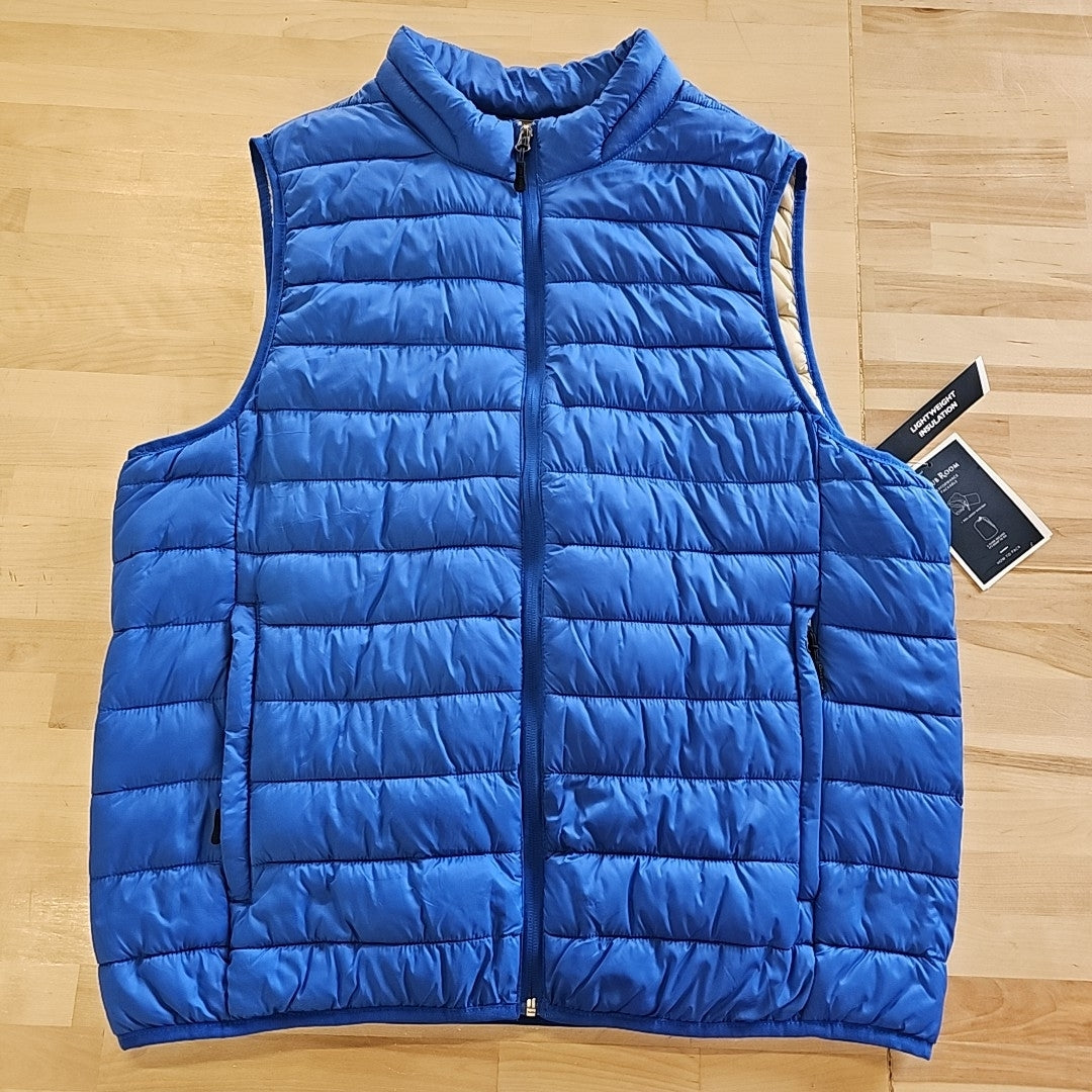 Club Room Size XL Blue Down Packable Vest
