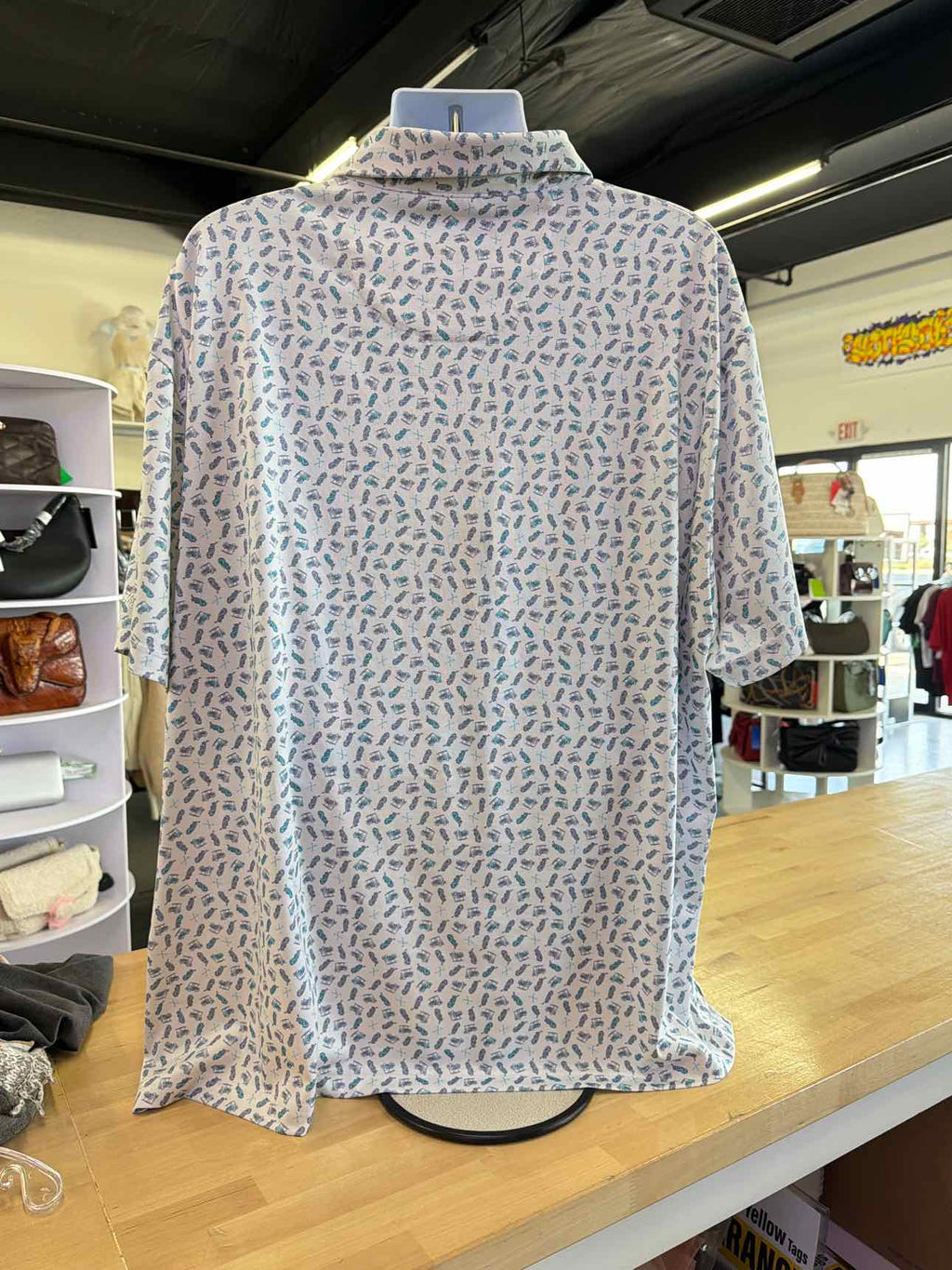 Ben Hogan Size 3XL White/Blue Preloved MENS Polo