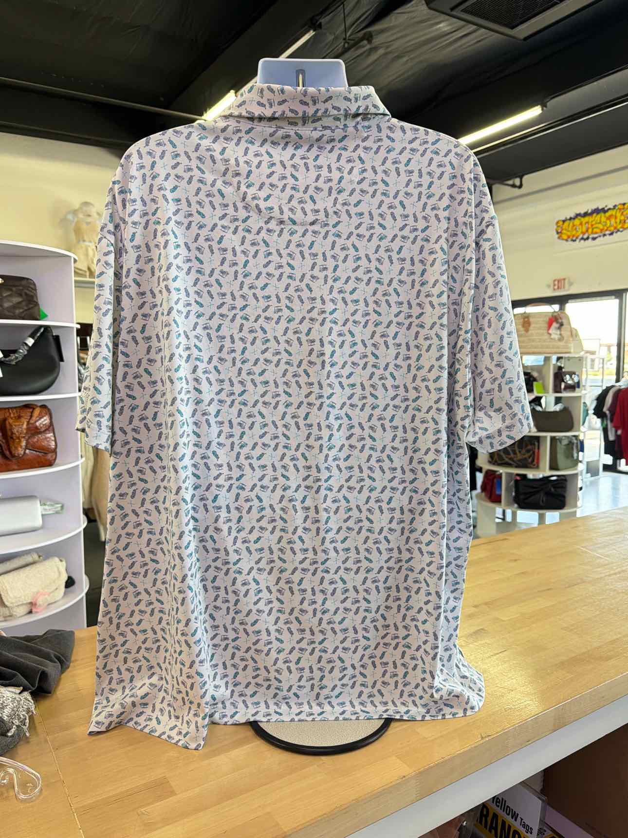 Ben Hogan Size 3XL White/Blue Preloved MENS Polo