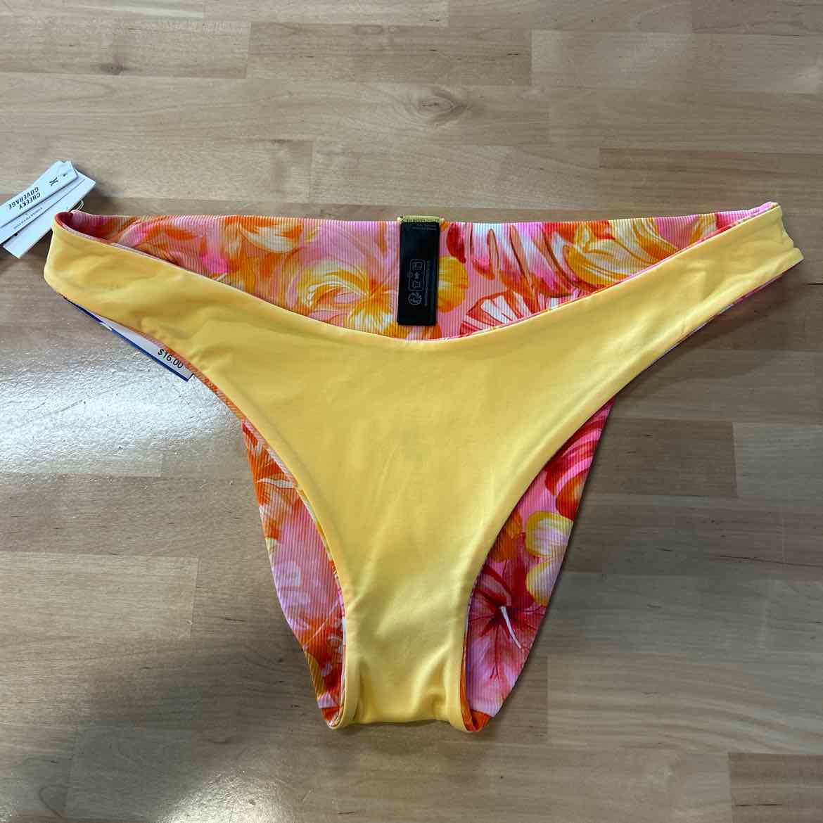 Hurley Size L Tropic Dreams Cheeky Scoop Bikini Bottoms
