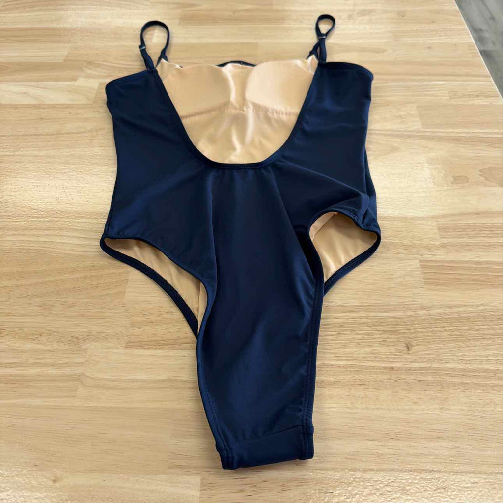 Cotton on Women's Thin-Strap Scoop-Back Cheeky One-Piece Swimsuit - Midnight Blu