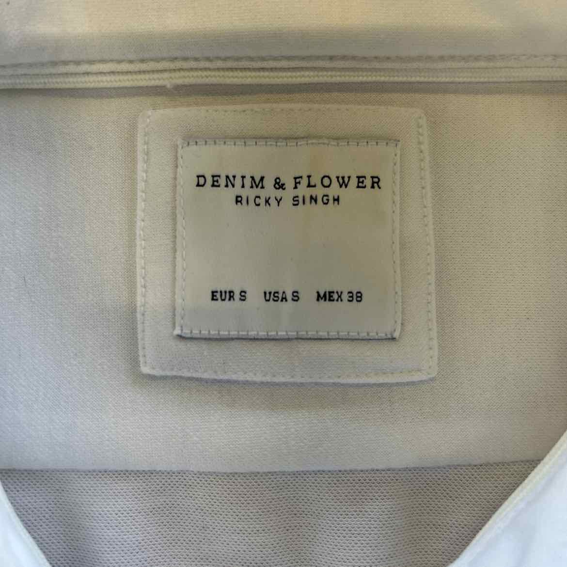 Denim & Flower Men's Size S White MENS Button Down Shirt
