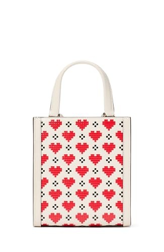 Kate Spade New York Manhattan Pixel Hearts Embossed Saffiano Leather Mini Tote