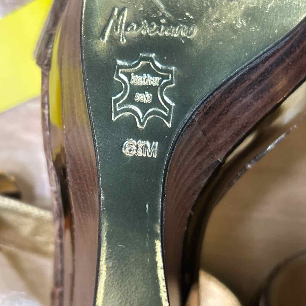 Marciano Size 6 Brown Preloved Wedges