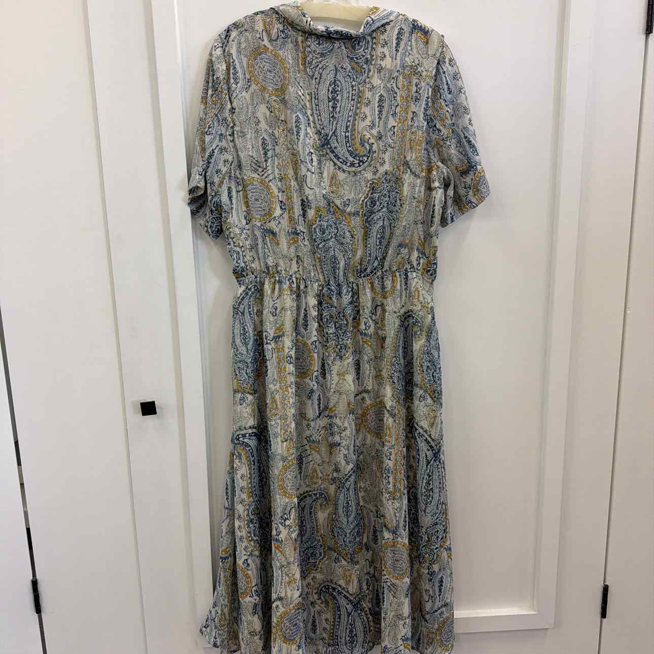 Vince Camuto Size L white blue yellow Preloved Dress