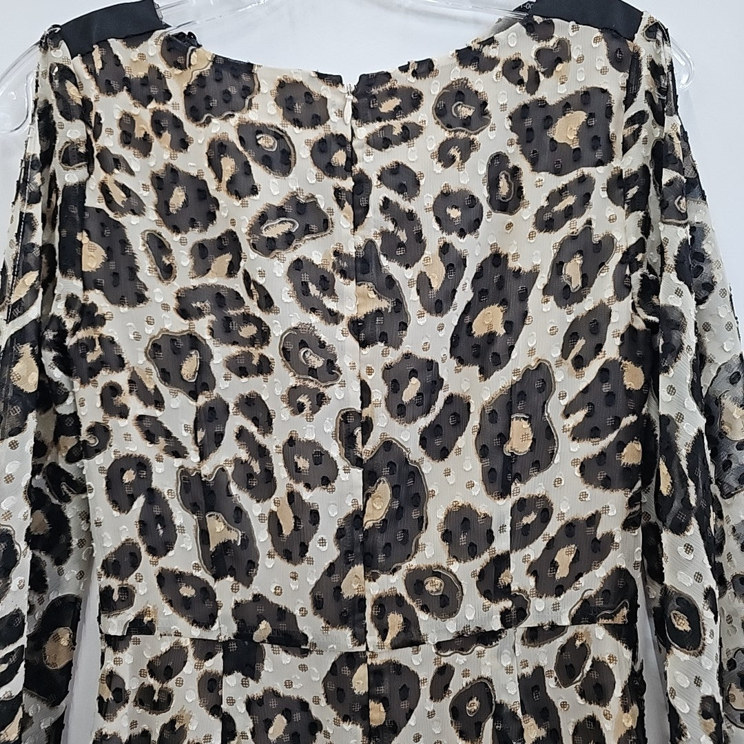 Antonio Melani Size 0 Beige/Black Sequined Dress