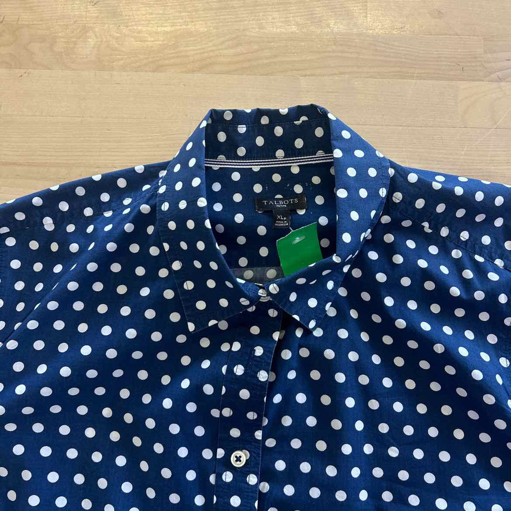 Talbots Size XLP Blue Preloved Button Down LS