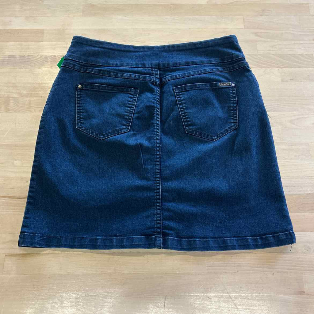 Peck&Peck Size 4 Navy Denim Preloved Skirt