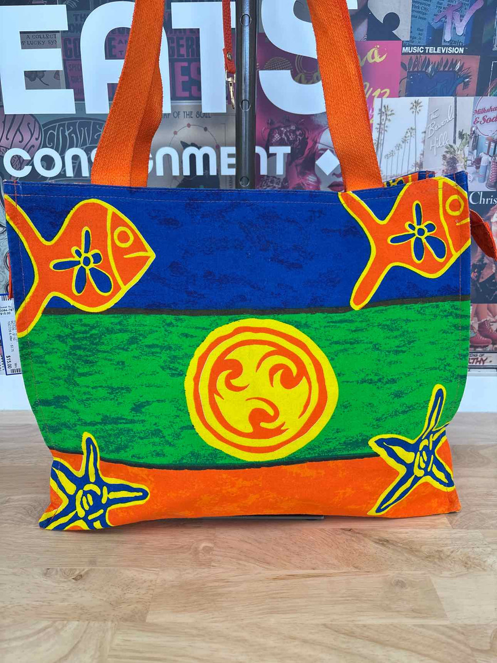 Miro Orange Print Totes
