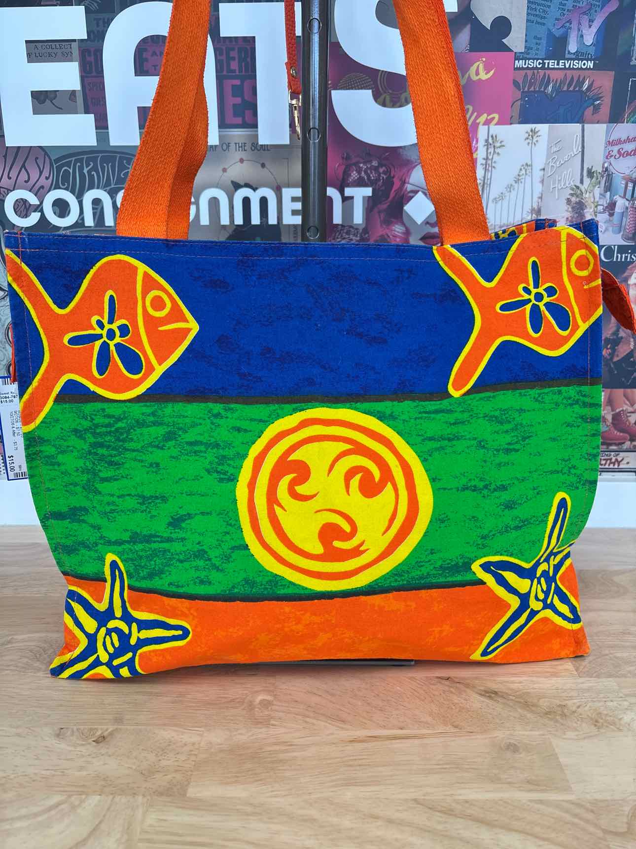 Miro Orange Print Totes