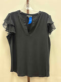 Adrianna Papell Size M Black Shirt