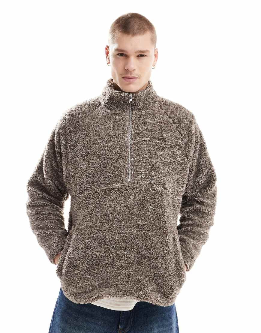 Cotton on Quarter Zip Teddy Fleece Pullover