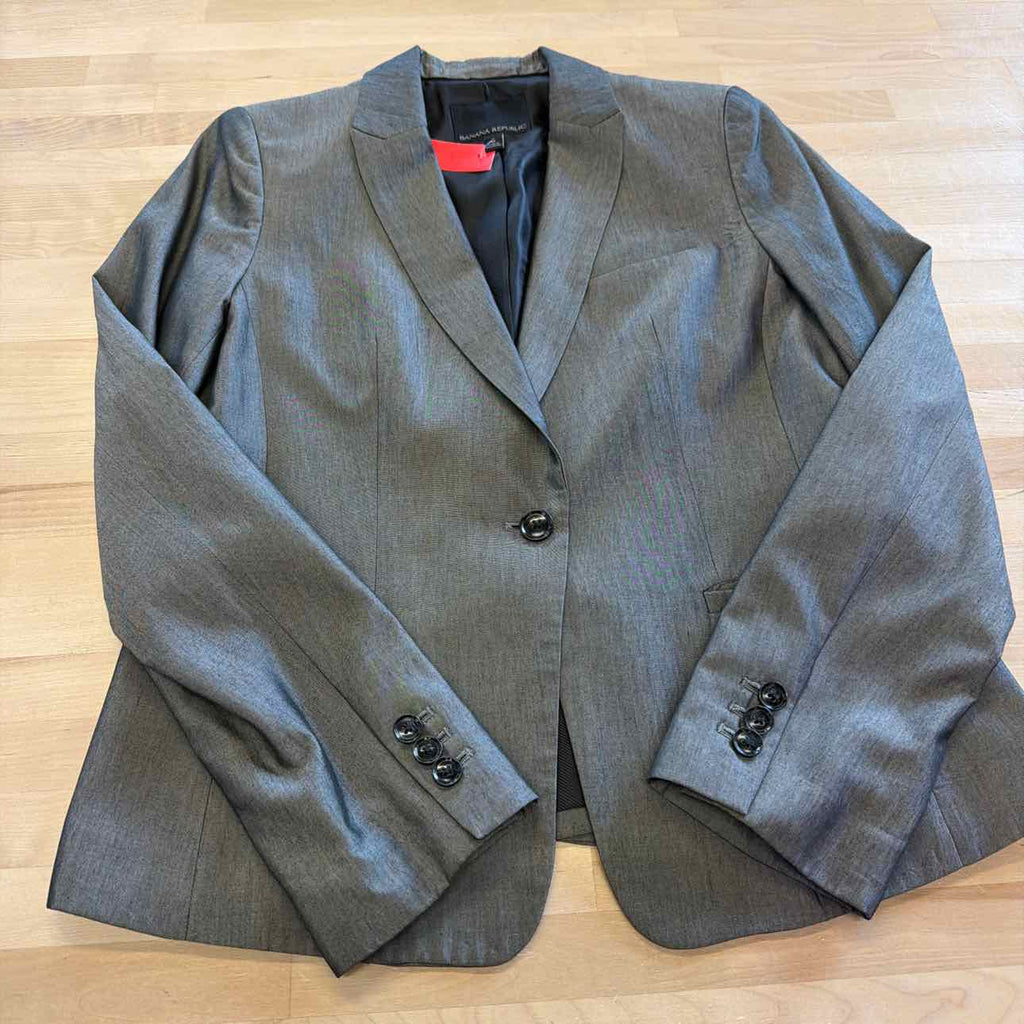 Banana Republic Size 6 Gray Used Blazer