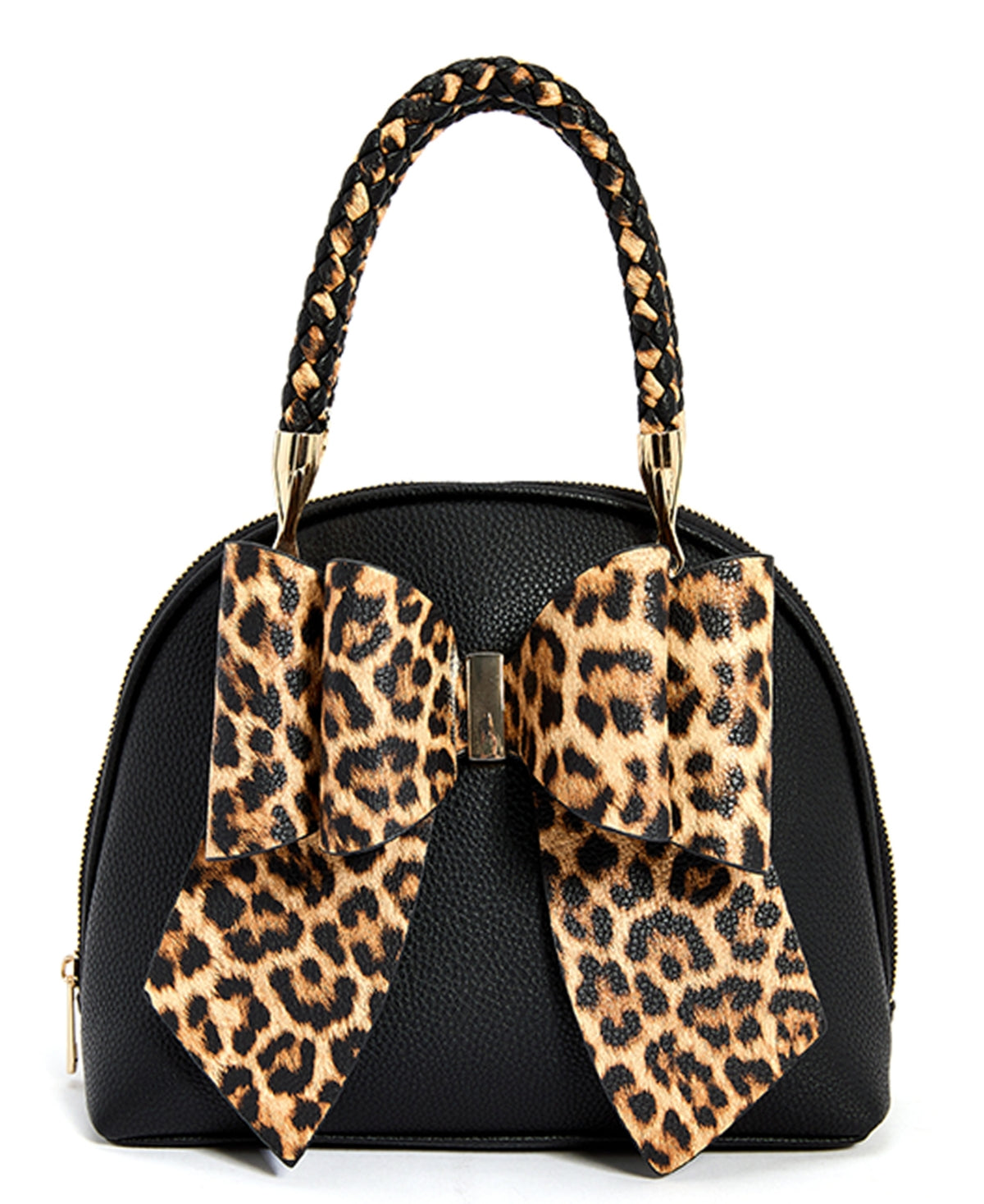 LIKE DREAMS LIKE DREAMS Leopard Top Handle Black Leopard