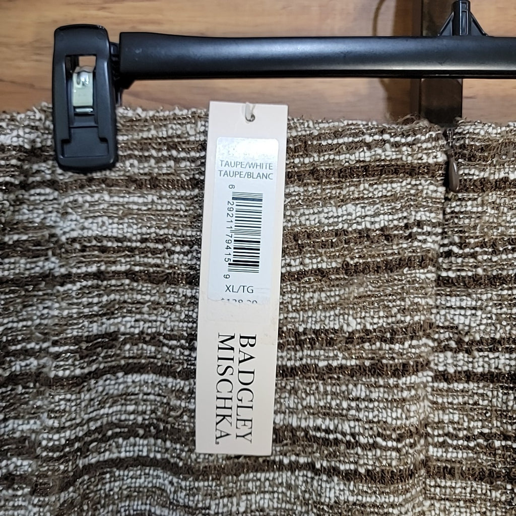 Badgley Mischka Size XL Brown Skirt NWT